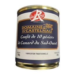 CONFIT DE 10 GESIERS DE CANARD DU SUD OUEST 780G
