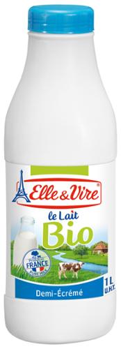 LAIT BIO 1/2 ECREME 1L